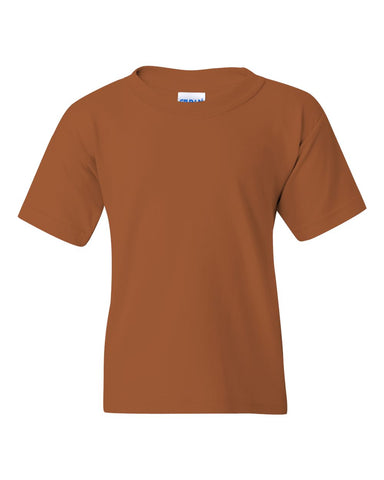 Gildan 5000B - Youth Heavy Cotton™ T-Shirt - Texas Orange - Front