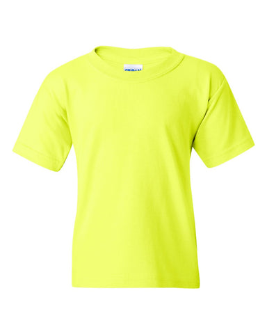 Gildan 5000B - Youth Heavy Cotton™ T-Shirt - Safety Green - Front