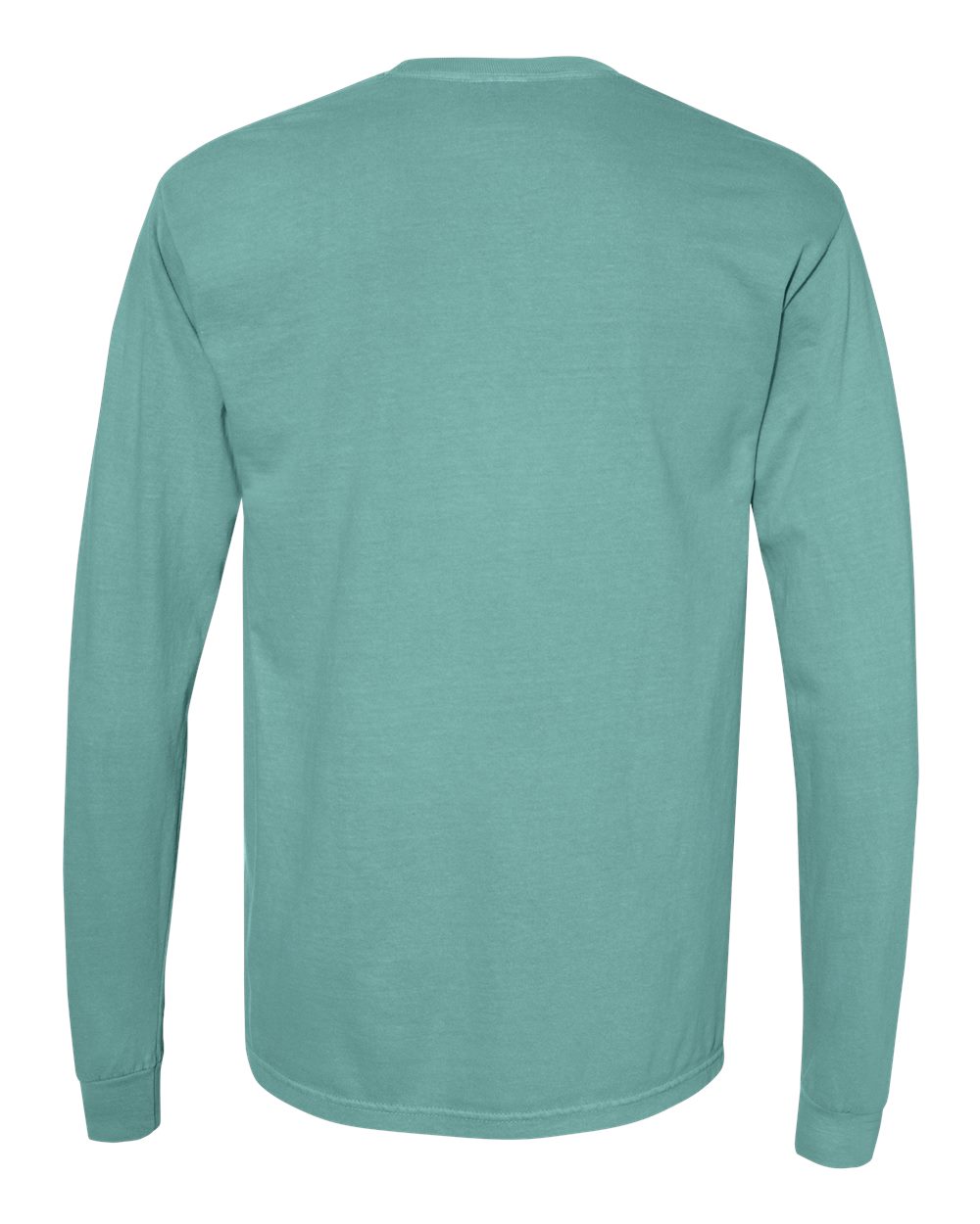 Comfort Colors 6014 - Unisex Garment-Dyed Heavyweight Long Sleeve T-Shirt - Seafoam - Back