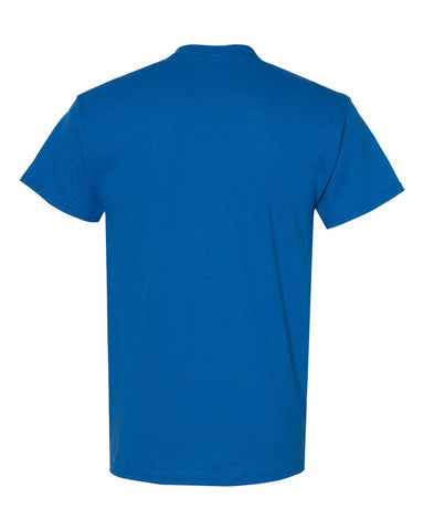 Gildan 5000 - Unisex Heavy Cotton™ T-Shirt - Neon Blue - Back