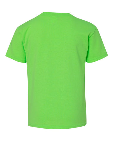 Gildan 5000B - Youth Heavy Cotton™ T-Shirt - Neon Green - Back