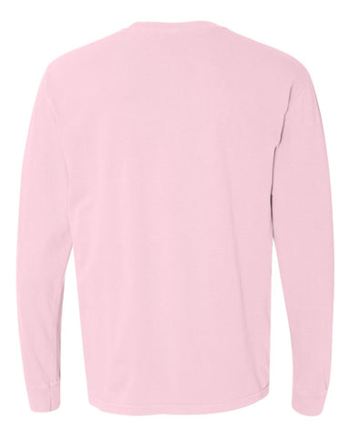 Comfort Colors 6014 - Unisex Garment-Dyed Heavyweight Long Sleeve T-Shirt - Blossom - Back
