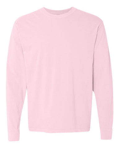 Comfort Colors 6014 - Unisex Garment-Dyed Heavyweight Long Sleeve T-Shirt - Blossom - Front