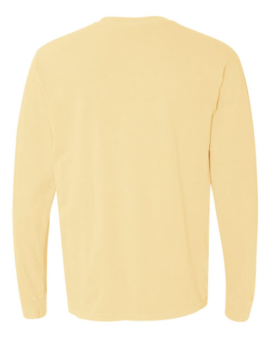 Comfort Colors 6014 - Unisex Garment-Dyed Heavyweight Long Sleeve T-Shirt - Butter - Back