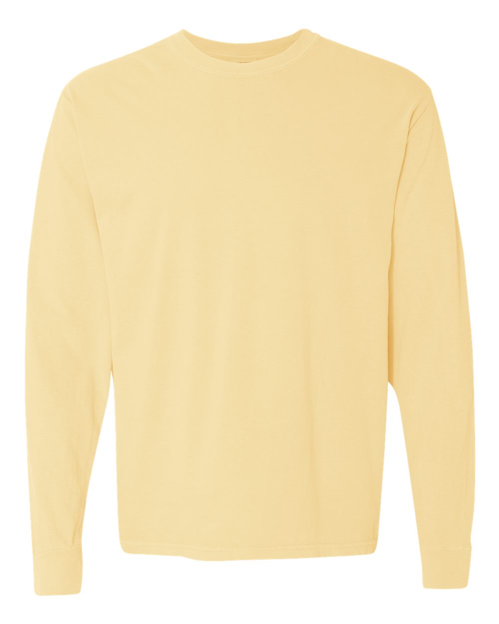 Comfort Colors 6014 - Unisex Garment-Dyed Heavyweight Long Sleeve T-Shirt - Butter - Front