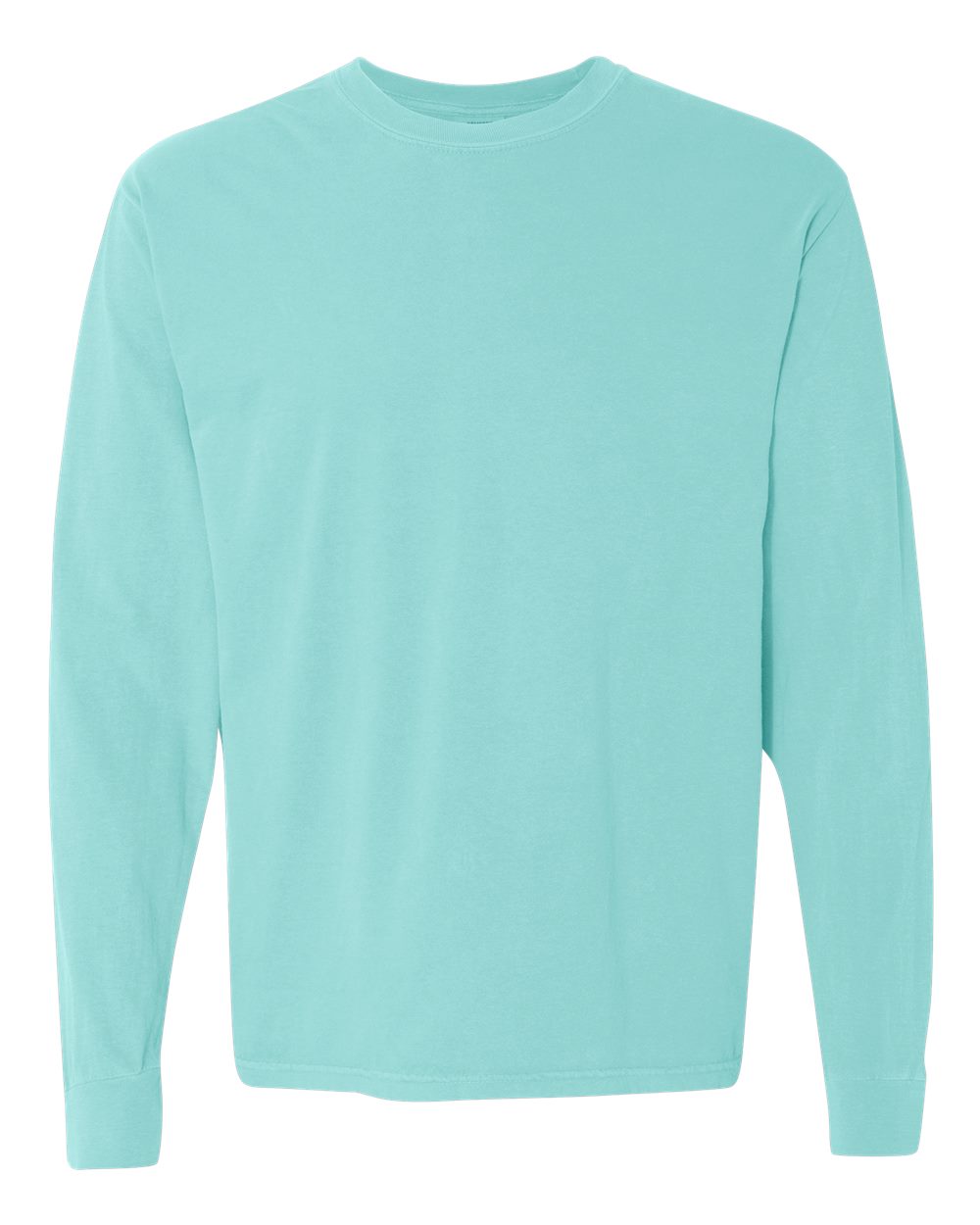 Comfort Colors 6014 - Unisex Garment-Dyed Heavyweight Long Sleeve T-Shirt - Chalky Mint - Front