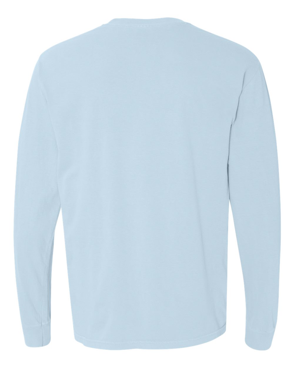 Comfort Colors 6014 - Unisex Garment-Dyed Heavyweight Long Sleeve T-Shirt - Chambray - Back