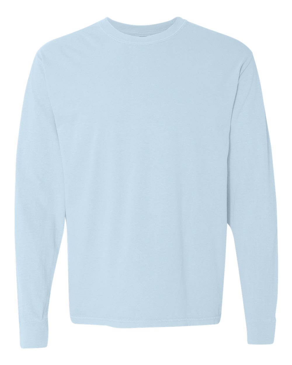 Comfort Colors 6014 - Unisex Garment-Dyed Heavyweight Long Sleeve T-Shirt - Chambray - Front