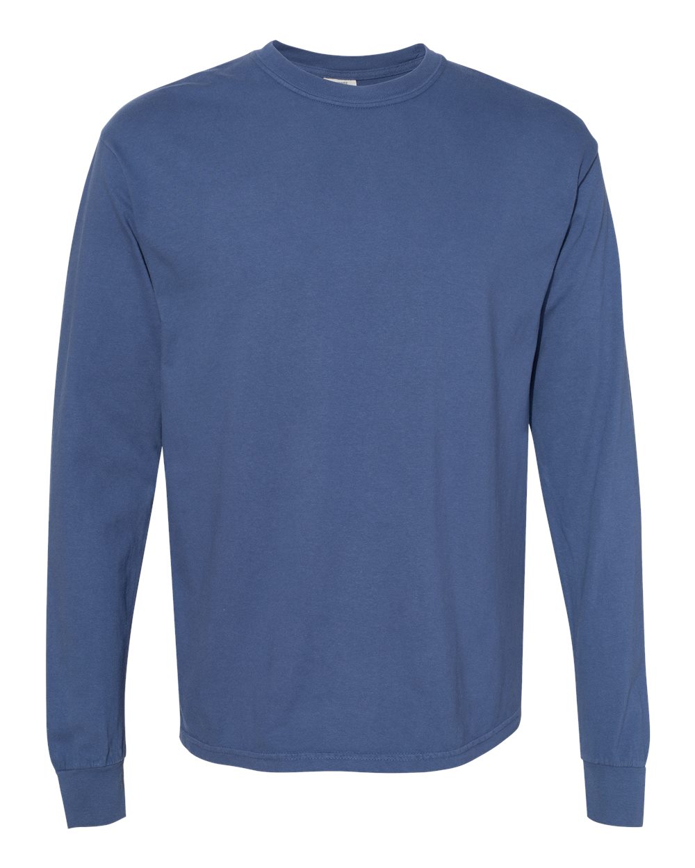 Comfort Colors 6014 - Unisex Garment-Dyed Heavyweight Long Sleeve T-Shirt - China Blue - Front