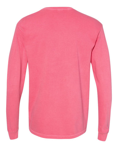 Comfort Colors 6014 - Unisex Garment-Dyed Heavyweight Long Sleeve T-Shirt - Crunchberry - Back