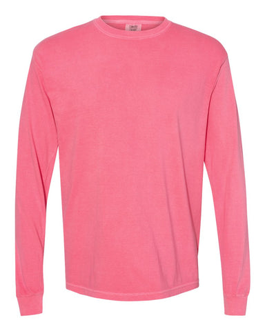 Comfort Colors 6014 - Unisex Garment-Dyed Heavyweight Long Sleeve T-Shirt - Crunchberry - Front