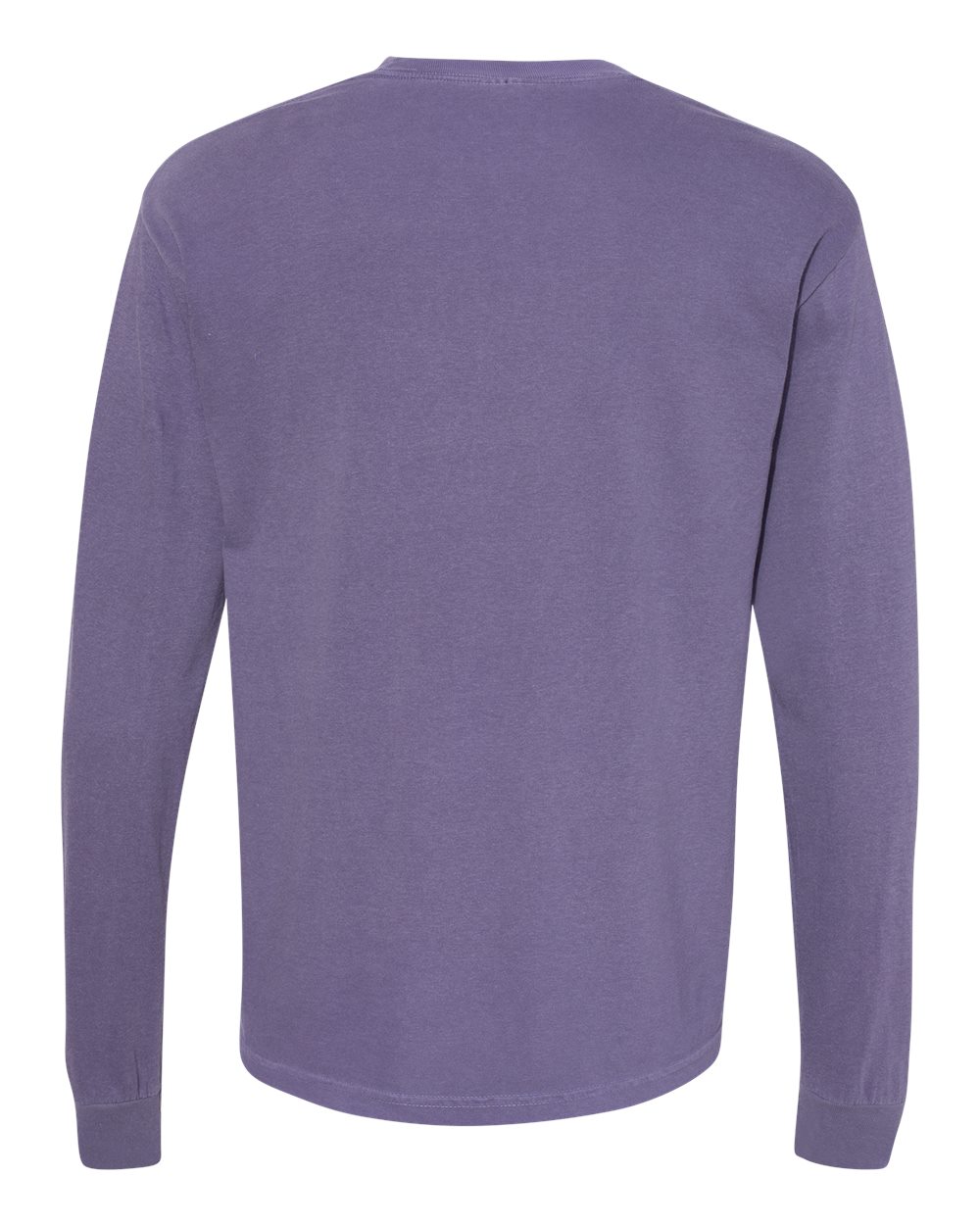 Comfort Colors 6014 - Unisex Garment-Dyed Heavyweight Long Sleeve T-Shirt - Grape - Back