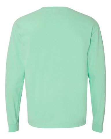 Comfort Colors 6014 - Unisex Garment-Dyed Heavyweight Long Sleeve T-Shirt - Island Reef - Back