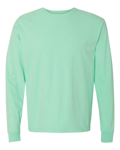 Comfort Colors 6014 - Unisex Garment-Dyed Heavyweight Long Sleeve T-Shirt - Island Reef - Front