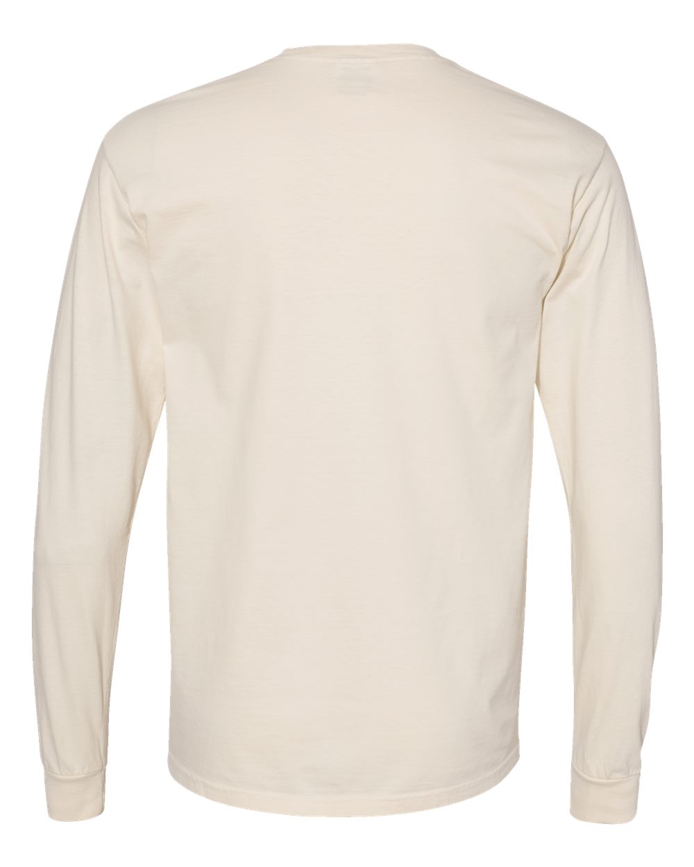 Comfort Colors 6014 - Unisex Garment-Dyed Heavyweight Long Sleeve T-Shirt - Ivory - Back