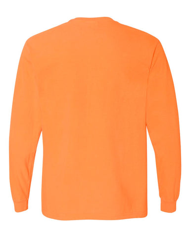Comfort Colors 6014 - Unisex Garment-Dyed Heavyweight Long Sleeve T-Shirt - Melon - Back