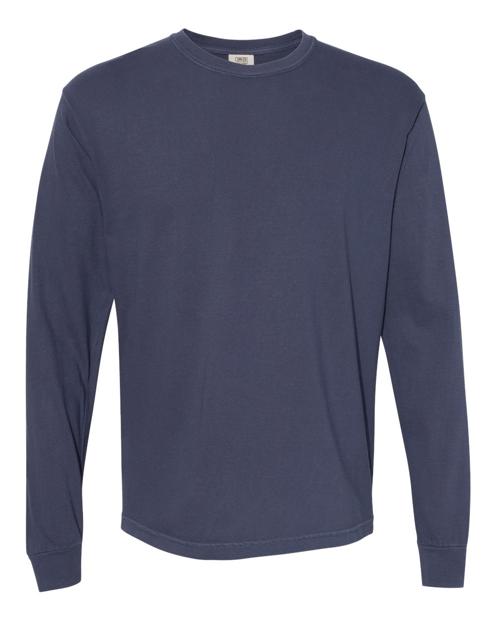 Comfort Colors 6014 - Unisex Garment-Dyed Heavyweight Long Sleeve T-Shirt - Navy - Front