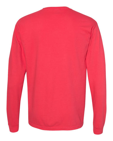 Comfort Colors 6014 - Unisex Garment-Dyed Heavyweight Long Sleeve T-Shirt - Paprika - Back