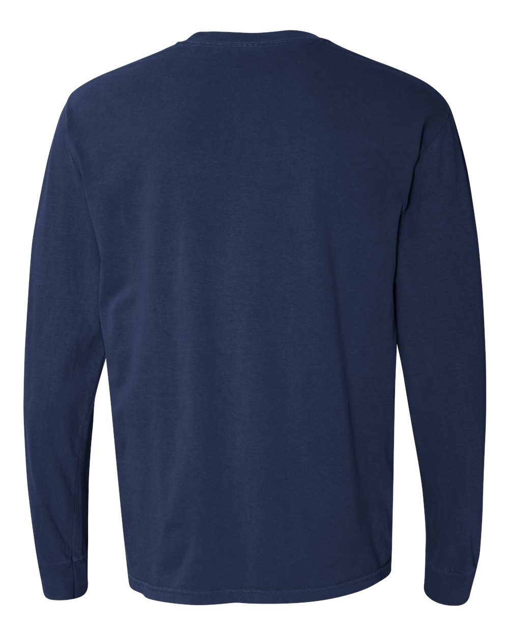 Comfort Colors 6014 - Unisex Garment-Dyed Heavyweight Long Sleeve T-Shirt - True Navy - Back