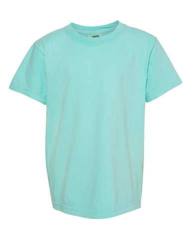 Comfort Colors 9018 - Youth Garment-Dyed Heavyweight T-Shirt - Chalky Mint - Front