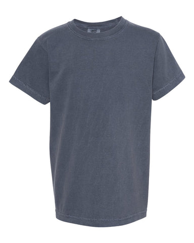 Comfort Colors 9018 - Youth Garment-Dyed Heavyweight T-Shirt - Denim - Front