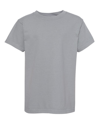 Comfort Colors 9018 - Youth Garment-Dyed Heavyweight T-Shirt - Granite - Front
