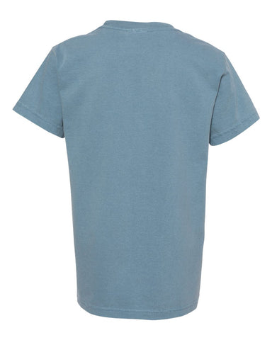 Comfort Colors 9018 - Youth Garment-Dyed Heavyweight T-Shirt - Ice Blue - Back