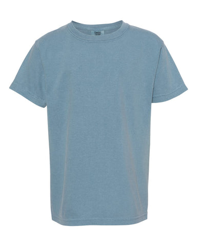 Comfort Colors 9018 - Youth Garment-Dyed Heavyweight T-Shirt - Ice Blue - Front