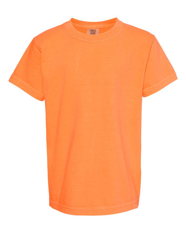 Comfort Colors 9018 - Youth Garment-Dyed Heavyweight T-Shirt - Melon - Front