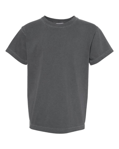 Comfort Colors 9018 - Youth Garment-Dyed Heavyweight T-Shirt - Pepper - Front