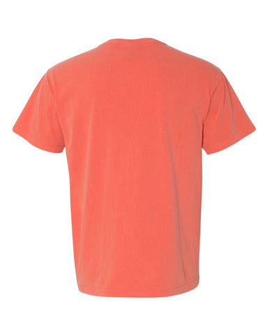 Comfort Colors 1717 - Unisex Garment-Dyed Heavyweight T-Shirt - Bright Salmon - Back
