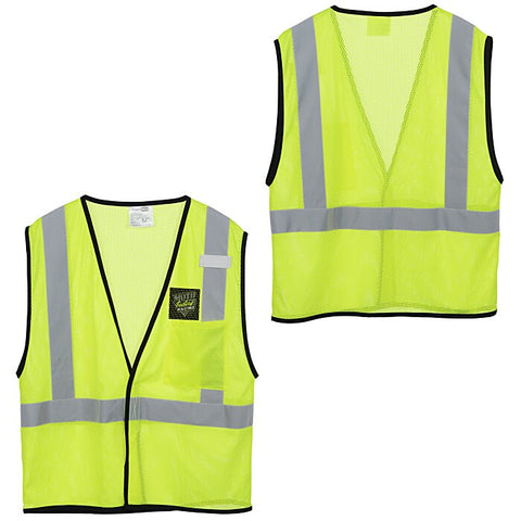 Reflective One-Pocket Vest - Safety Yellow / Black Trim