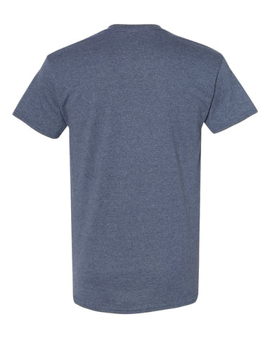 Gildan 5000 - Unisex Heavy Cotton™ T-Shirt - Heather Navy - Back