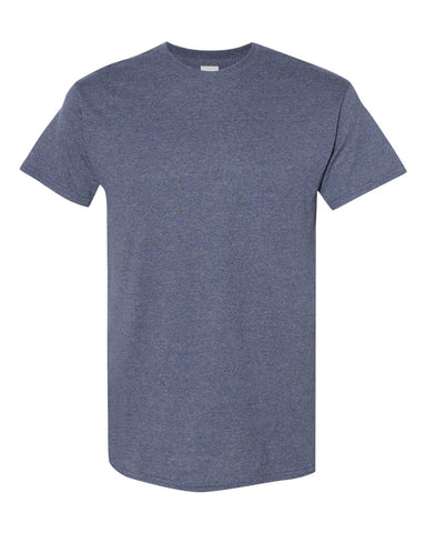 Gildan 5000 - Unisex Heavy Cotton™ T-Shirt - Heather Navy - Front