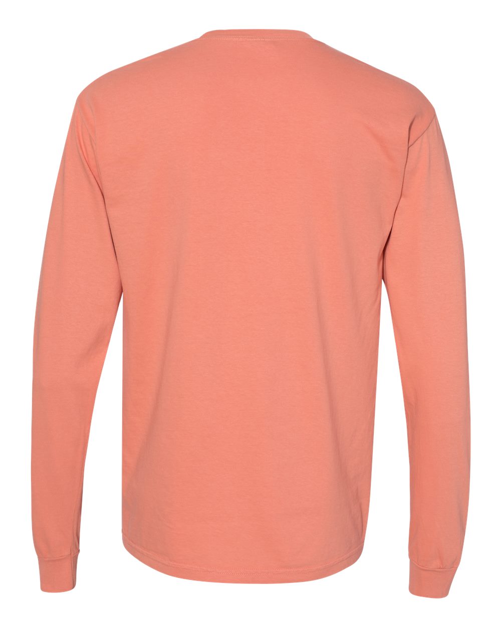 Comfort Colors 6014 - Unisex Garment-Dyed Heavyweight Long Sleeve T-Shirt - Terracotta - Back