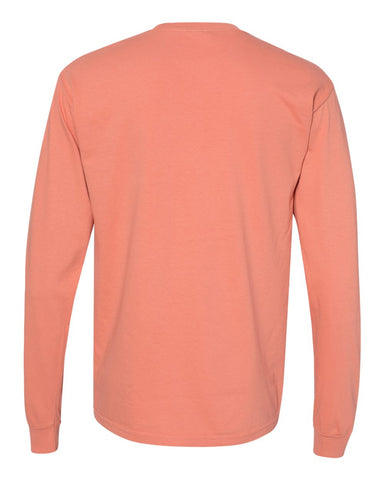 Comfort Colors 6014 - Unisex Garment-Dyed Heavyweight Long Sleeve T-Shirt - Terracotta - Back