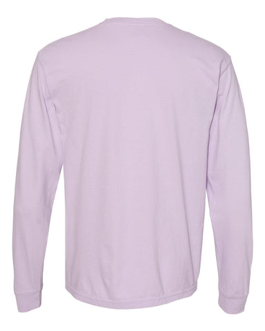 Comfort Colors 6014 - Unisex Garment-Dyed Heavyweight Long Sleeve T-Shirt - Orchid - Back