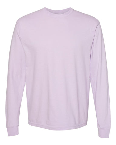 Comfort Colors 6014 - Unisex Garment-Dyed Heavyweight Long Sleeve T-Shirt - Orchid - Front