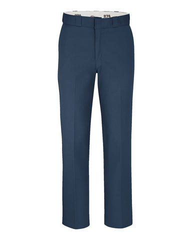 Dickies P874 - Unisex Industrial 874® Work Pants - Navy - 39 Unhemmed